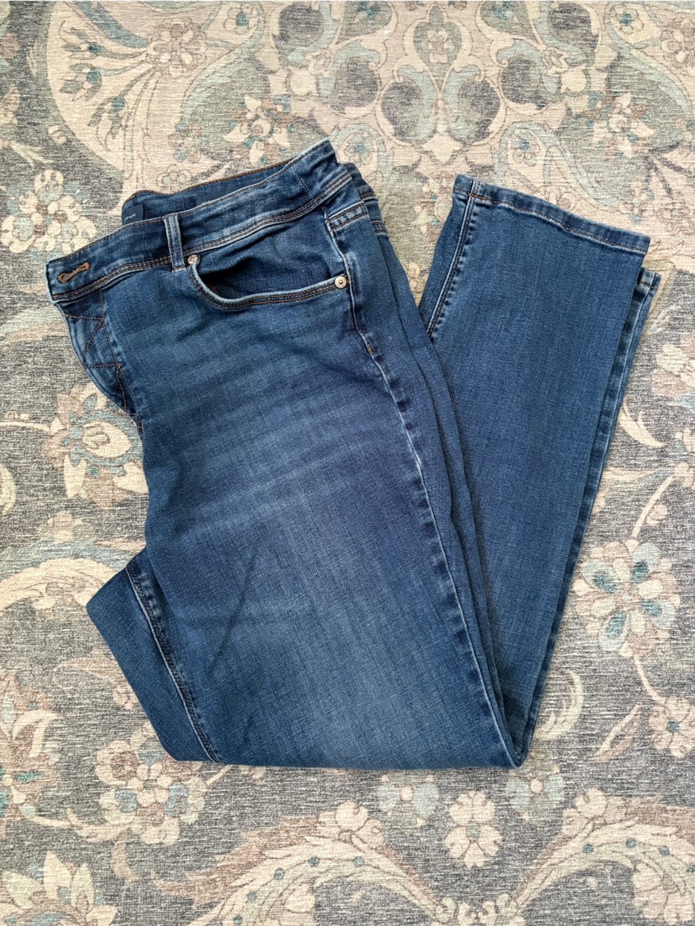 J. Jill Dark Blue Denim High-Rise Straight Leg Jeans